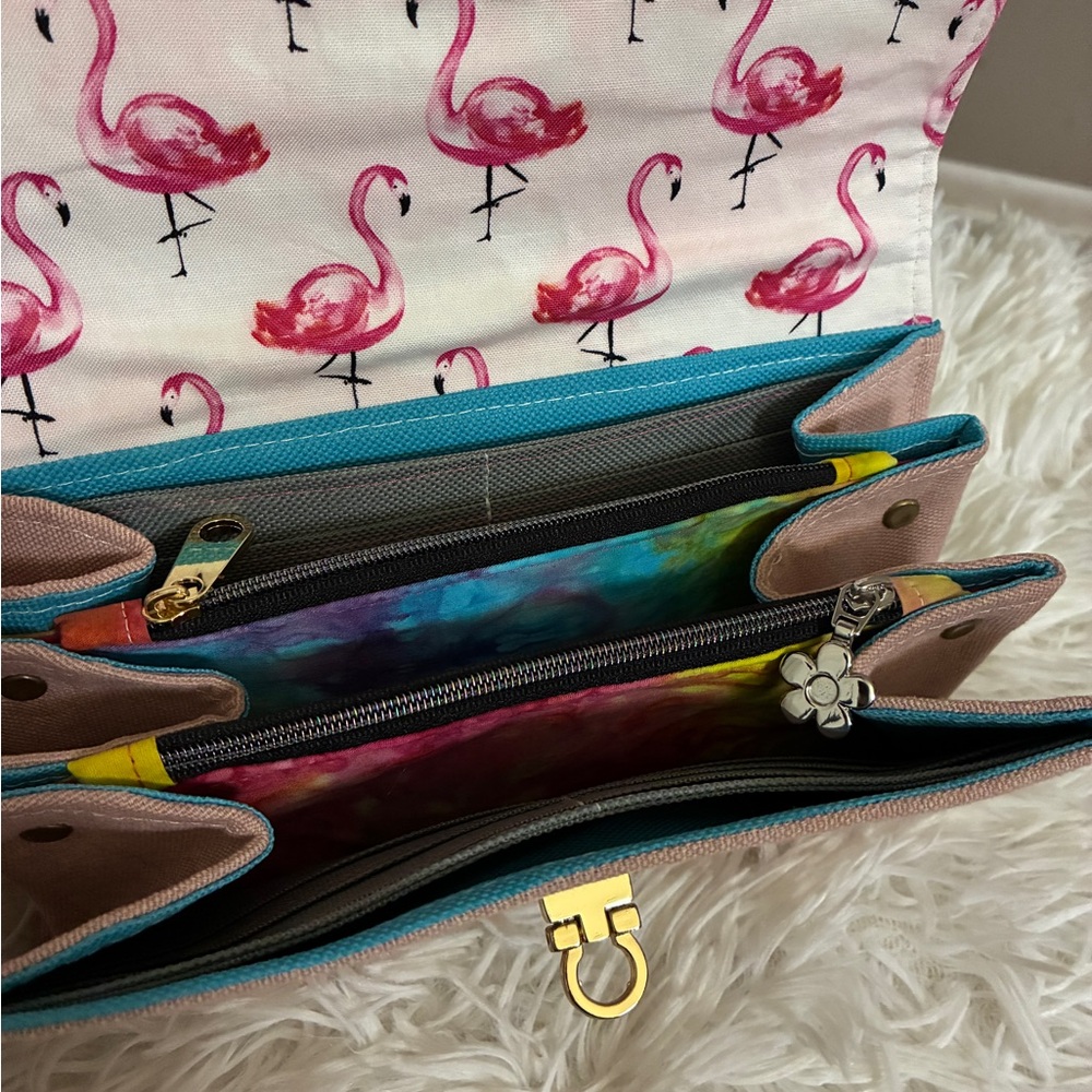 Handmade Flamingo Print Clutch Wallet 💓 - Picture 5 of 10